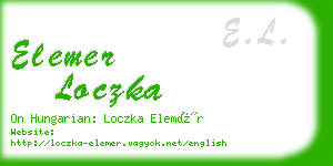 elemer loczka business card